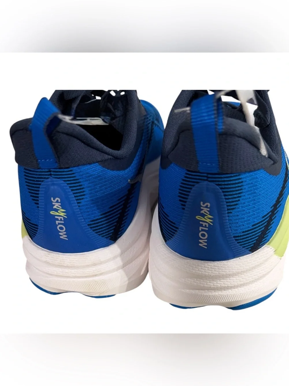 Hoka Skyflow Wide Men's Running Shoes Blue/Lime Green Size 12 2E New Without Box